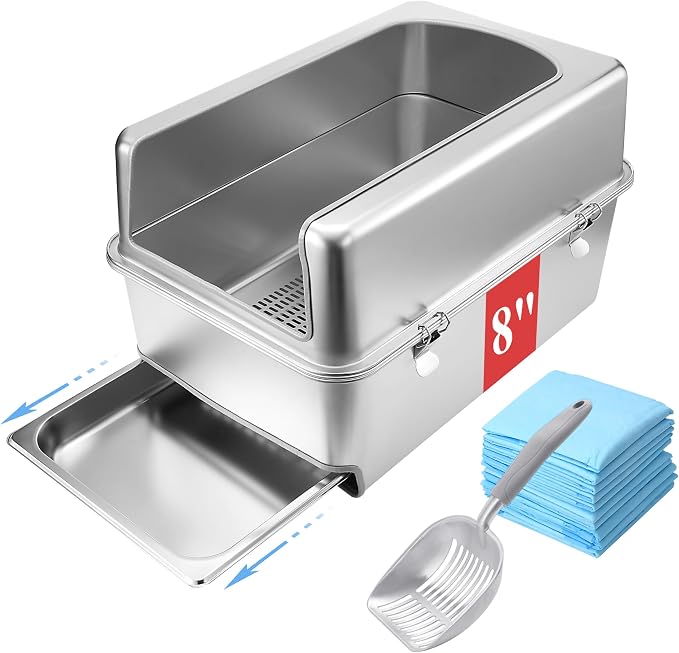 8" Sifting Pull-Out Cat Litter Box by Sorstrem