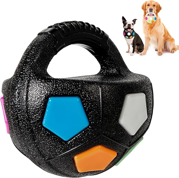 Dog Toy Ball with Handle, Toss and Fetch Play, Interactive Ball by YOOGAO+Pet