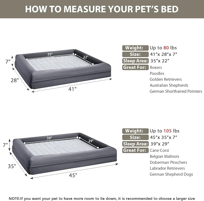 WNPETHOME XL Extra Large Dog Bed, Washable Dog Couch - Image 3