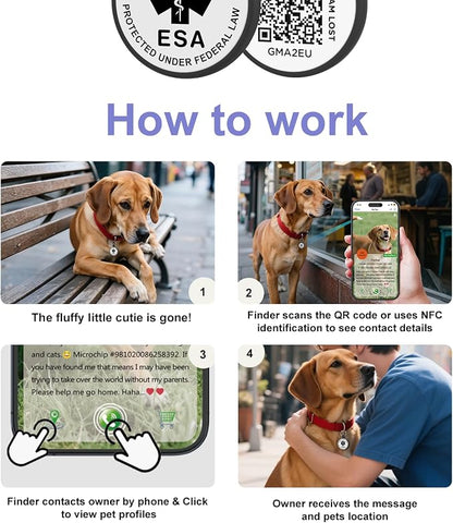 ESA Dog Tag, QR Code Dog Tag, Modifiable Free Pet Online Profile, Scannable QR - Image 5