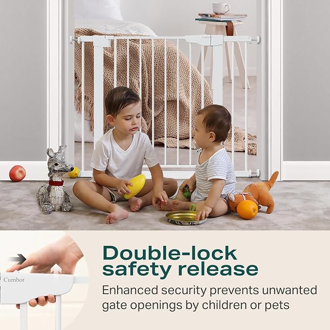 Cumbor 29.7-40.6" Baby Gate for Stairs, Mom's Choice Awards Winner-Dog Gate for - Image 4