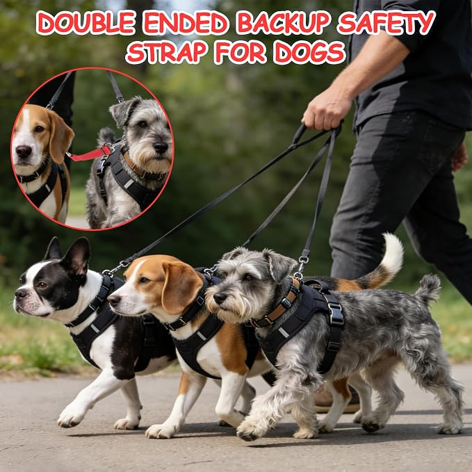 YUEPET Dog Safety Collar Clips 2 Pack Adjustable Prong Collar Backup Clips - Image 8