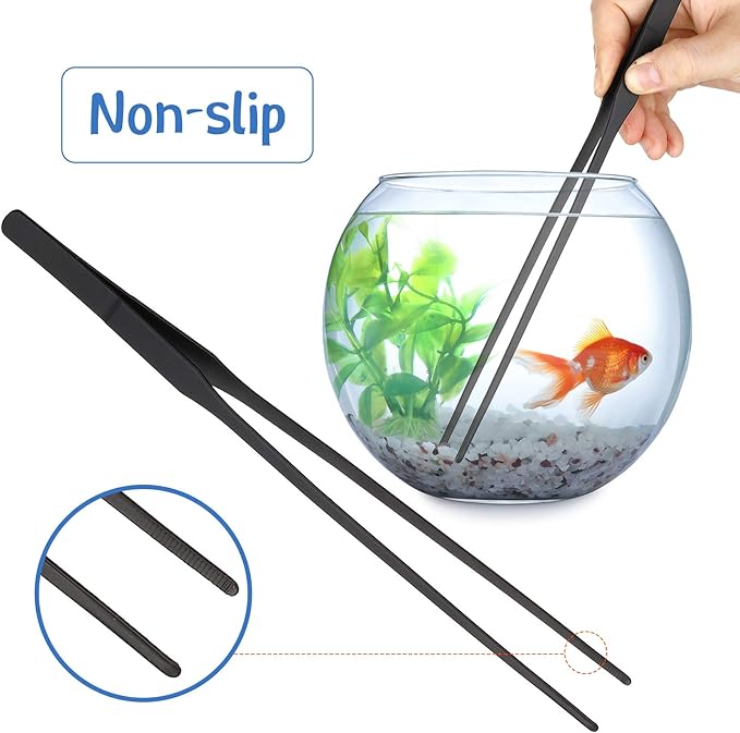Weewooday 3 Pieces Axolotl Tank Accessories, Extra Long Tweezers - Image 3