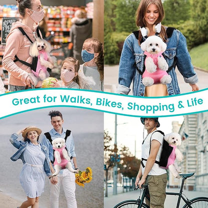 Dog Backpack Carrier, Thick Straps & Cushion, Pet Sling Front Backpacks - Image 9