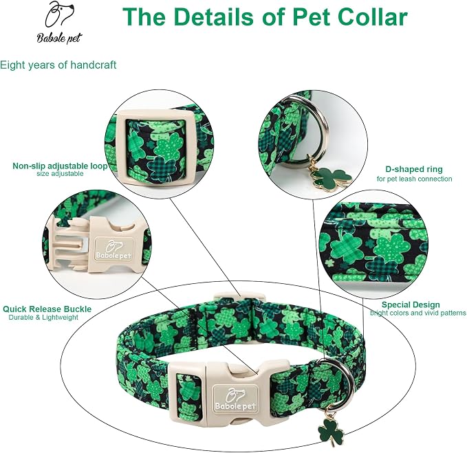 St Patricks Day Dog Collar for Medium Dogs - Image 4