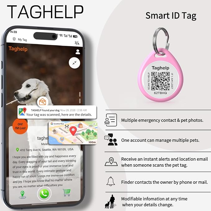 Smart QR Code Pet ID Tag for Dogs & Cats – Anti-Lost Collar Tag - Image 9
