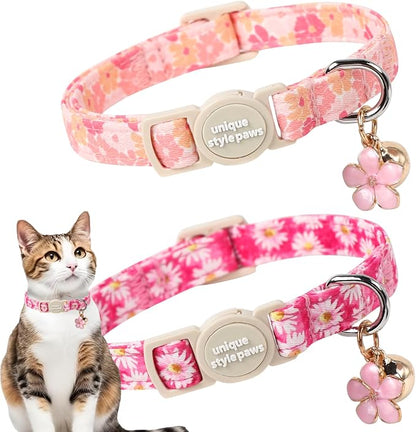 Unique style paws 2 Pack Spring Summer Kitten Collar Breakaway by Uniquestylepaws