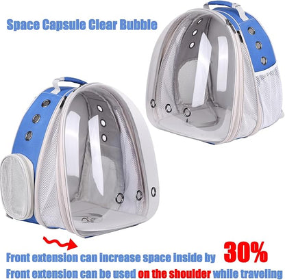 Front Expandable Cat Backpack Carrier, Fit up to 20 lbs, Space Capsule - Image 3