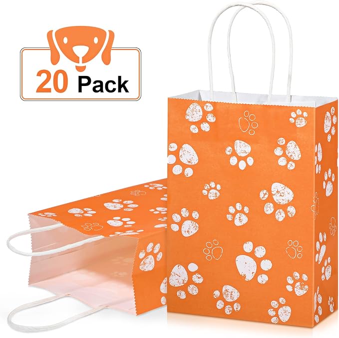 Blulu 20 Pcs Puppy Dog Paw Gift Bags - Image 3