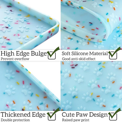 Ptlom Dog Food Mat Anti-Slip Dog Bowl Mats - Image 4