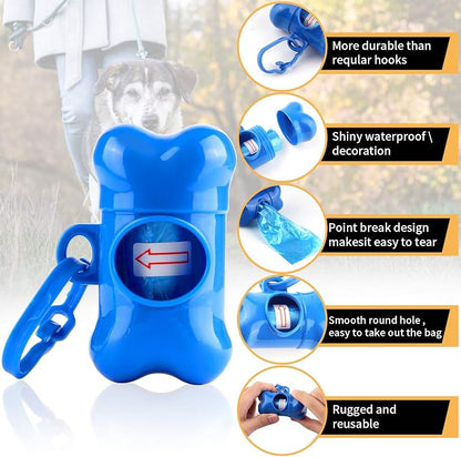 10 Pack Bone Shaped Poop Bag Dispenser Pet Waste Disposal Bag Dispenser - Image 7