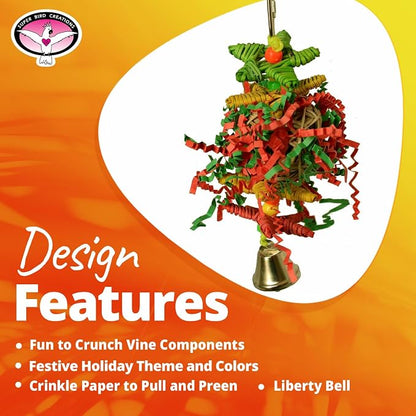 Super Bird Creations SB971 Xmas Crinkle Little Star Bird Toy, Small Bird Size - Image 7