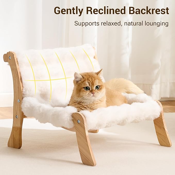 Solid Wood Cat Couch Bed for Indoor Cats, Modern Cat Sofa - Image 4