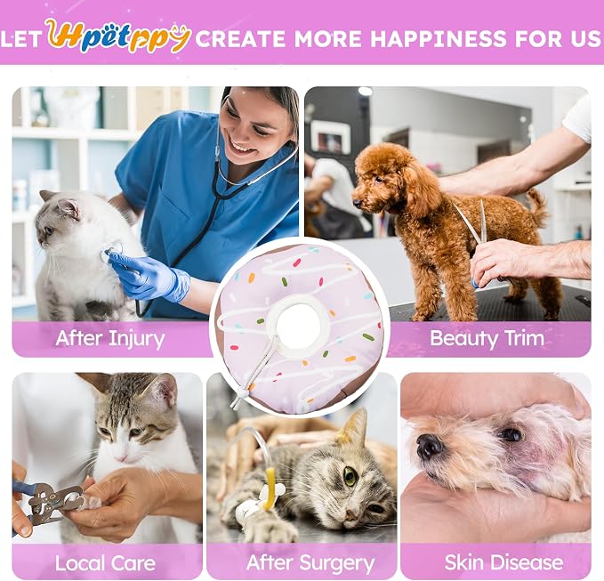Cat Cone Collar Soft, Waterproof Cat Recovery Collars Spay Cones to Stop - Image 4