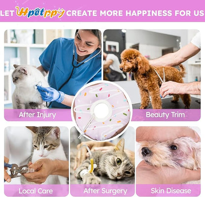 Cat Cone Collar Soft, Waterproof Cat Recovery Collars Spay Cones to Stop - Image 4