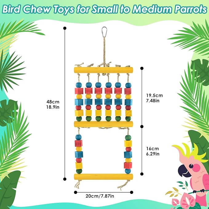 Bird Toys, Parrot Chew Swing Toy - Image 2