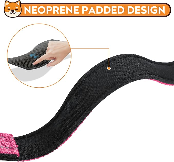 Reflective Dog Collar, Adjustable Soft Neoprene Padded Nylon Pet Collars - Image 4