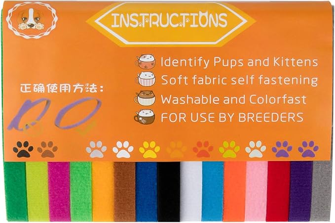Luter 15 Colors 20x1cm Puppy Collars, Soft Adjustable Whelping Collars - Image 3