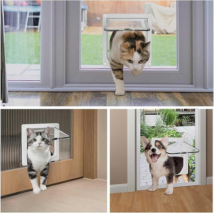 Safety Pet Door with 4 Way Lock, Weatherproof Cat Flap - Image 6