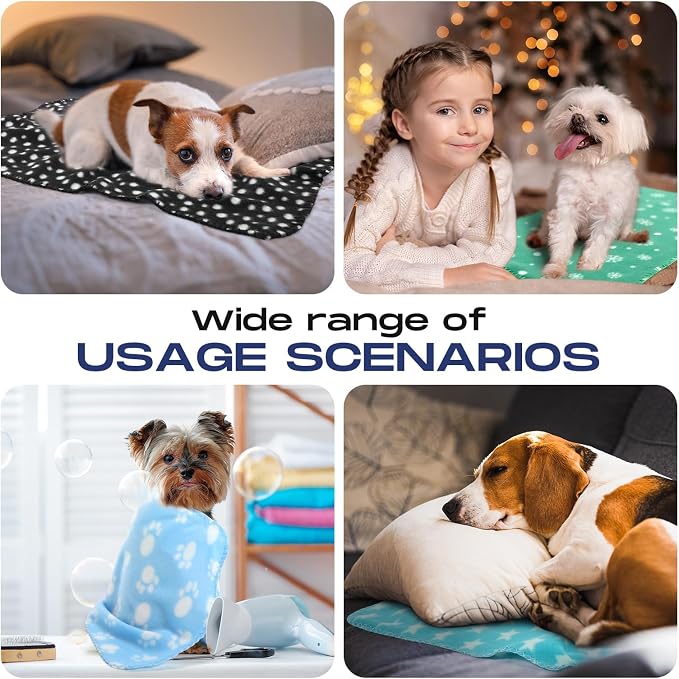 Chumia 28 Pieces Puppy Blanket Bulk Small Fleece Pet Blanket - Image 7