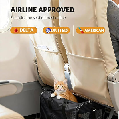 Simple Deluxe Airline-Approved Cat Carrier, Soft-Sided Pet Carrier - Image 3