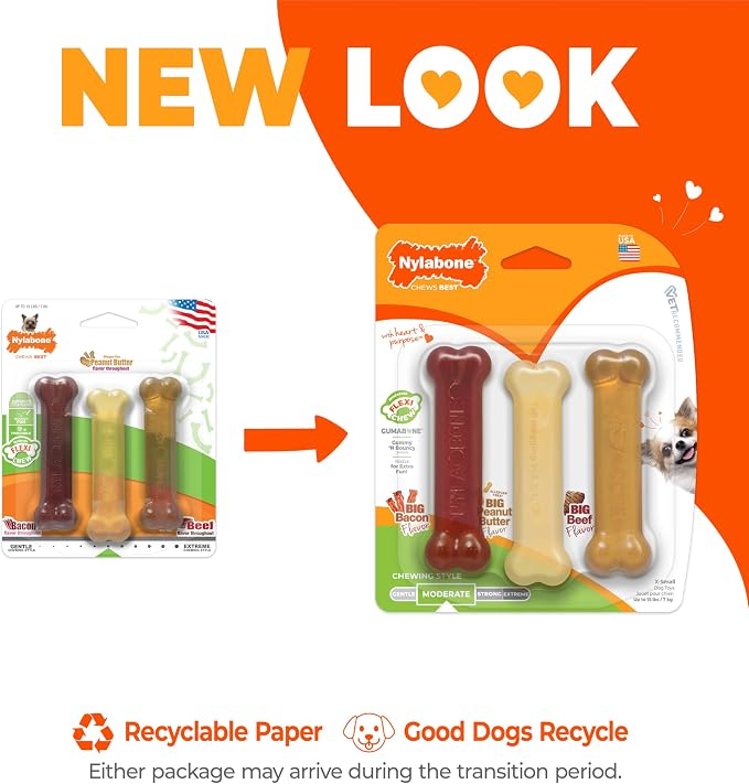 Nylabone Original Bone Flexi Chew Toy - Image 3