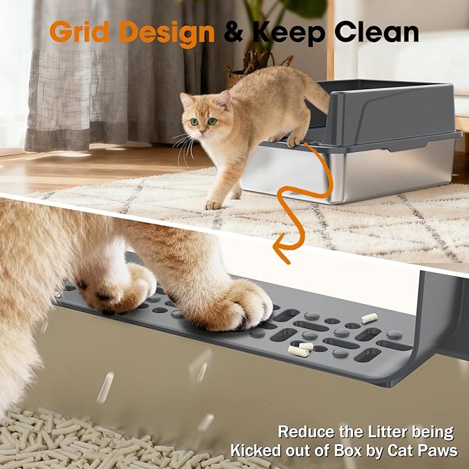 2PACK Stainless Steel Cat Litter Box - Image 8
