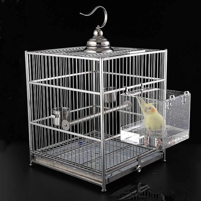 Hanging Bird Bath Cube Bird Bathtub Bath Shower Box Bowl Cage Accessory - Image 5