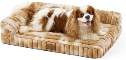 Cute Dog Bed, Faux Rabbit Fur Orthopedic Foam Dog Bed by COZYKISS