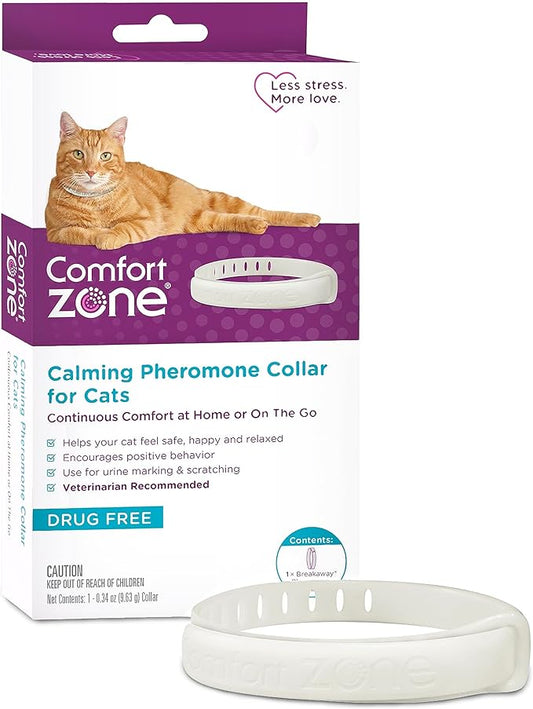 Comfort Zone Cat Calming Collar: 1 30-Day Calming Collar; Cat Pheromones Help by ComfortZone