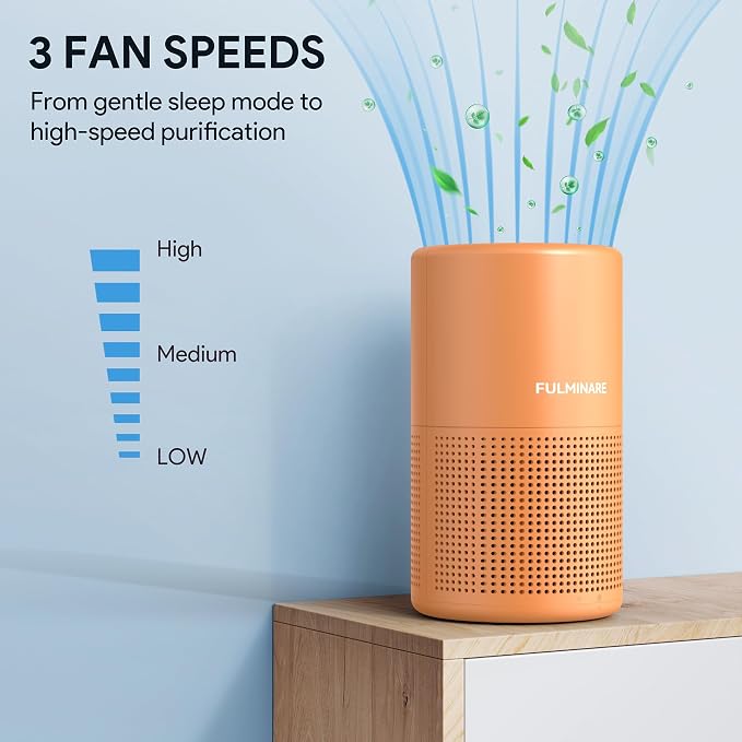 FULMINARE Air Purifiers for Home Bedroom H13 True HEPA Air Purifier, 3 Speeds - Image 5