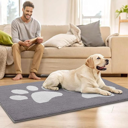 Buganda Dog Door Mat for Muddy Paws, Absorbent Dirt Trapper Washable Indoor - Image 8