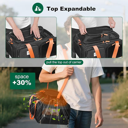 17x13x8 Frontier Allegiant Breeze Airlines Approved top Expandable pet Carrier - Image 4