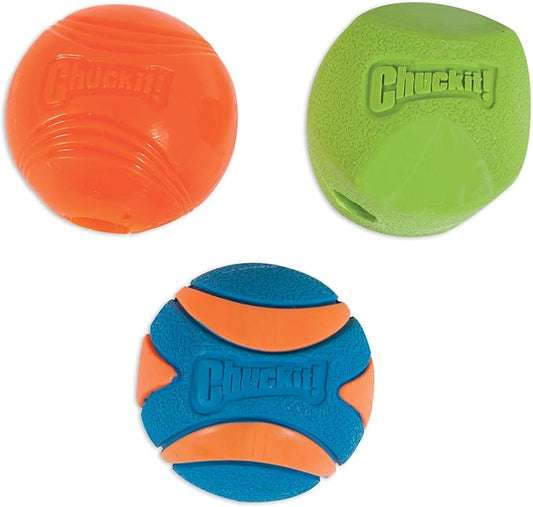 Chuckit! Fetch Pack Dog Ball Dog Toys, Medium Pack of 3, by Chuckit