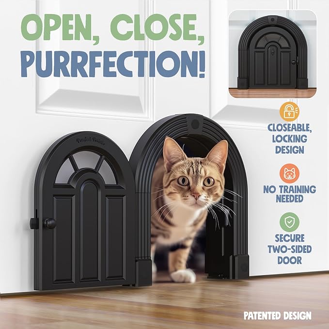 Purrfect Portal Meow Manor® XL Interior Cat Door – No-Flap Pet Door - Image 2