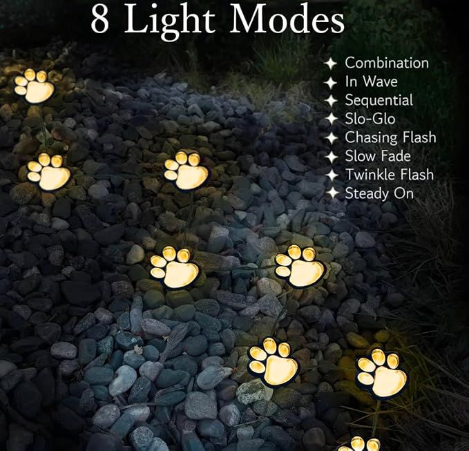 Paw Print Solar Lights - Image 4