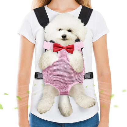 Pet Carrier Backpack, Hands-Free Adjustable Dog Front Carrier Legs Out & by Hpetppy