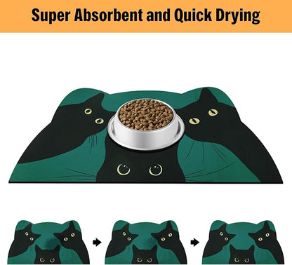Cat Food Mat - Pet Feeding Mat for Floor, Waterproof, Super Absorbent, Dog - Image 4