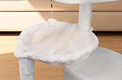 YUNIQUE 39.4'' Cat Tree with Cat Condo and Big Hammock - Image 3