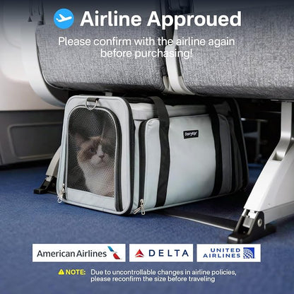 Expandable Cat Carrier, Airline Approved Soft Sided Pet Carrier - Image 3