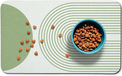 Dog Food Mats for Floors Waterproof, Cat Water Bowl Mats Pet Feeding Absorbent by Zoeeya