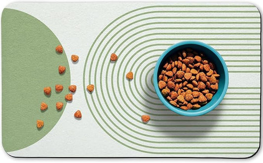 Dog Food Mats for Floors Waterproof, Cat Water Bowl Mats Pet Feeding Absorbent by Zoeeya