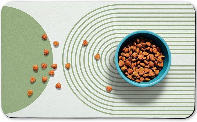 Dog Food Mats for Floors Waterproof, Cat Water Bowl Mats Pet Feeding Absorbent by Zoeeya