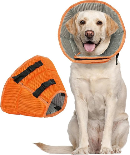 Dog Cone Collar After Surgery for Large Dogs, Adjustable Soft Cone for Dogs to by LETSQK