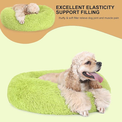 Calming Dog Bed for Medium Dogs Washable Donut 30 inches Anti-Slip Pet Bed - Image 2