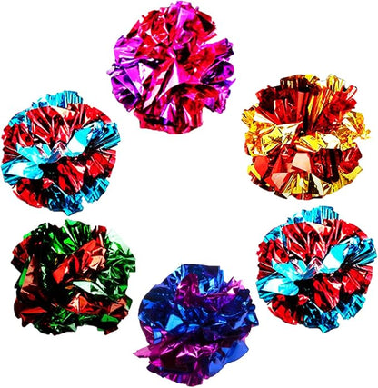 SunGrow Cat Crinkle Balls, Mylar Crinkler, Stress-Relief Toy by SunGrow