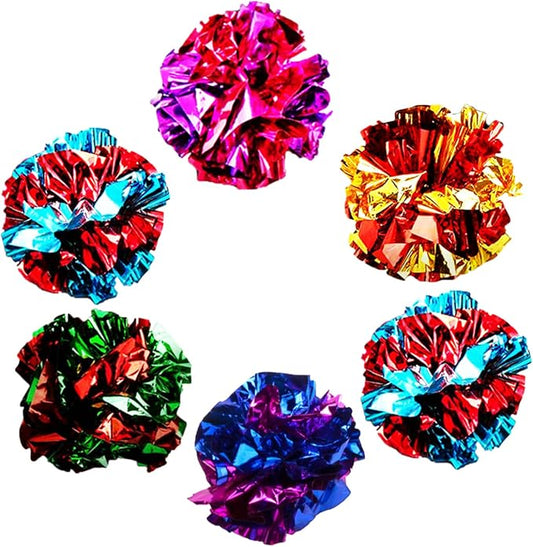 SunGrow Cat Crinkle Balls, Mylar Crinkler, Stress-Relief Toy by SunGrow
