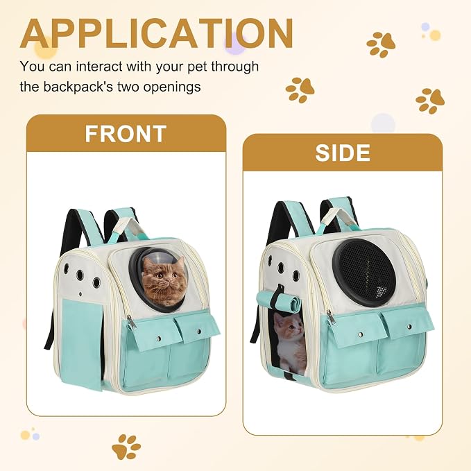 Pet Backpack Carrier, Portable and Ventilated, Oxford Cloth, Dogs Cats and - Image 5