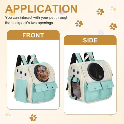 Pet Backpack Carrier, Portable and Ventilated, Oxford Cloth, Dogs Cats and - Image 5