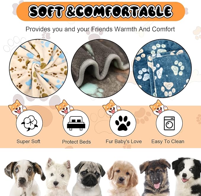 Rezutan 1 Pack 3 Blankets for Dogs, Dog Blanket for Large & Medium Pet Cat - Image 2